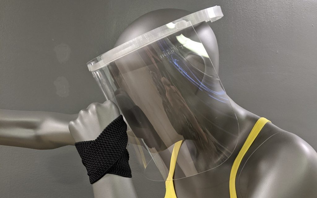 3D printed mannequin using a 3D printed face shield