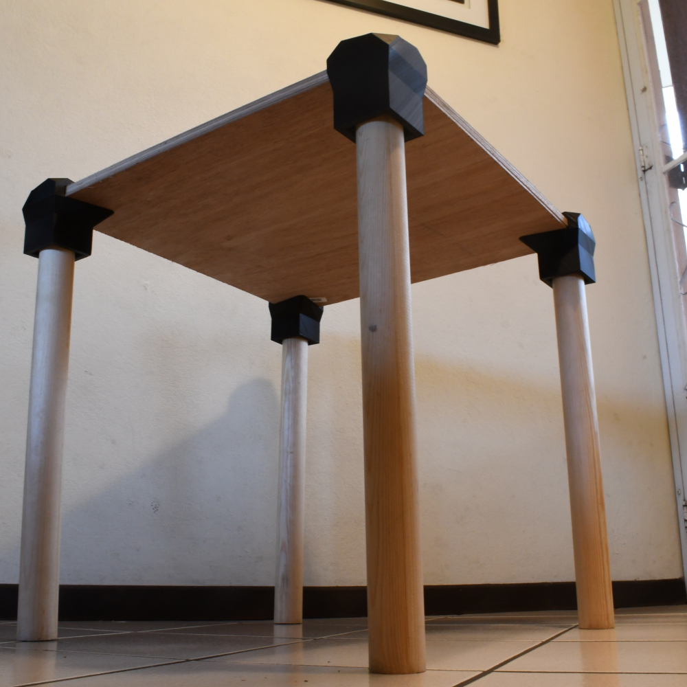 Assembled Table w/ 3D Printed Joints 1